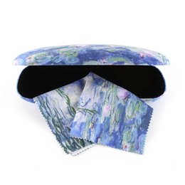 Boîte à lunettes avec étoffe à verres, Monet, nénuphars
