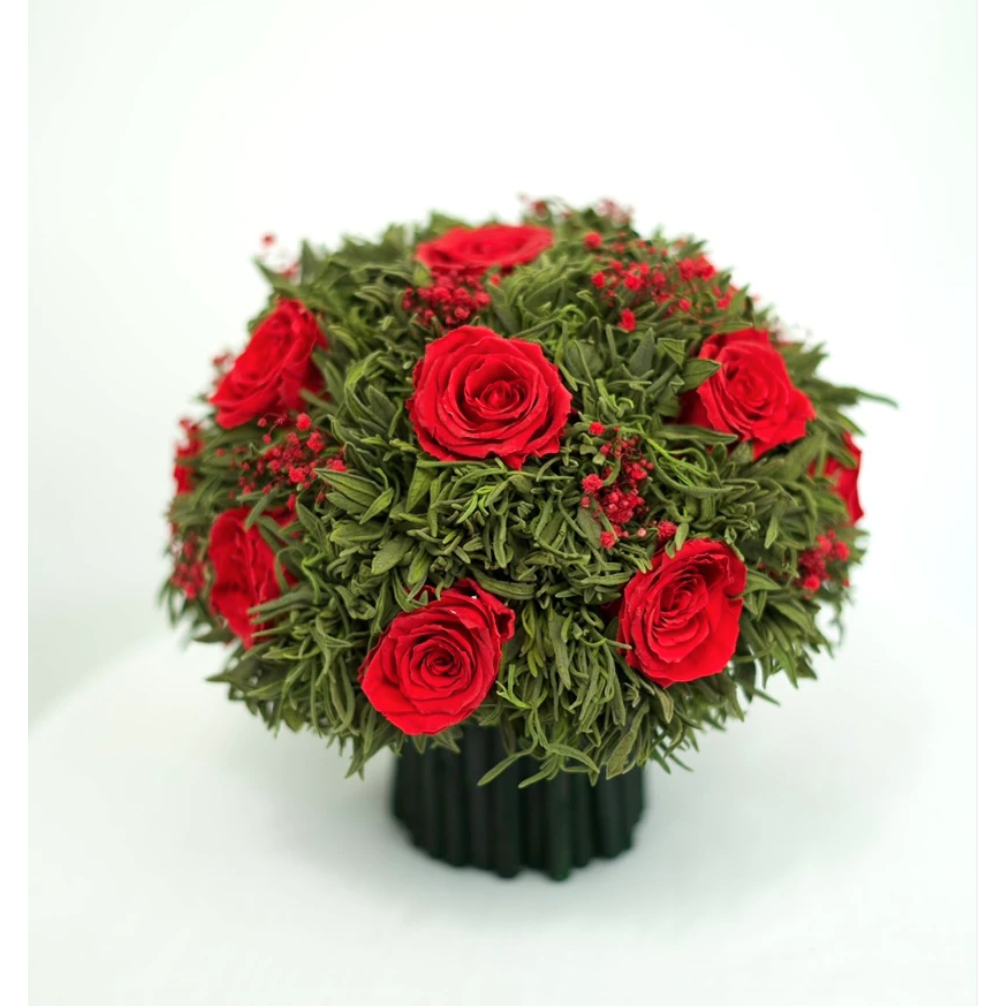 Ramo de Flores Preservadas San Valentín Ø24 H22 cm