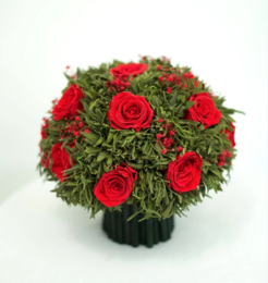 Ramo de Flores Preservadas San Valentín Ø24 H22 cm