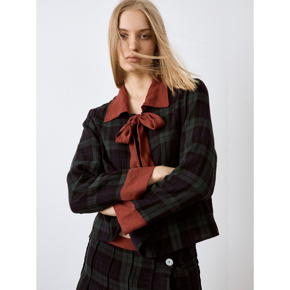 Evermore geruit blauw en rood shirt