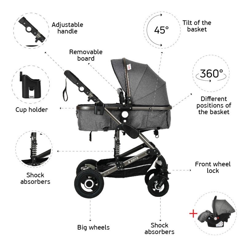 Kinderwagen FONTANA 3 in 1
