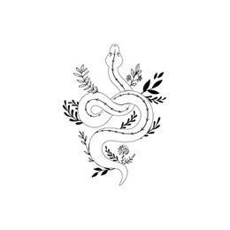 Sioou tijdelijke tattoo - Bloemenslang x5