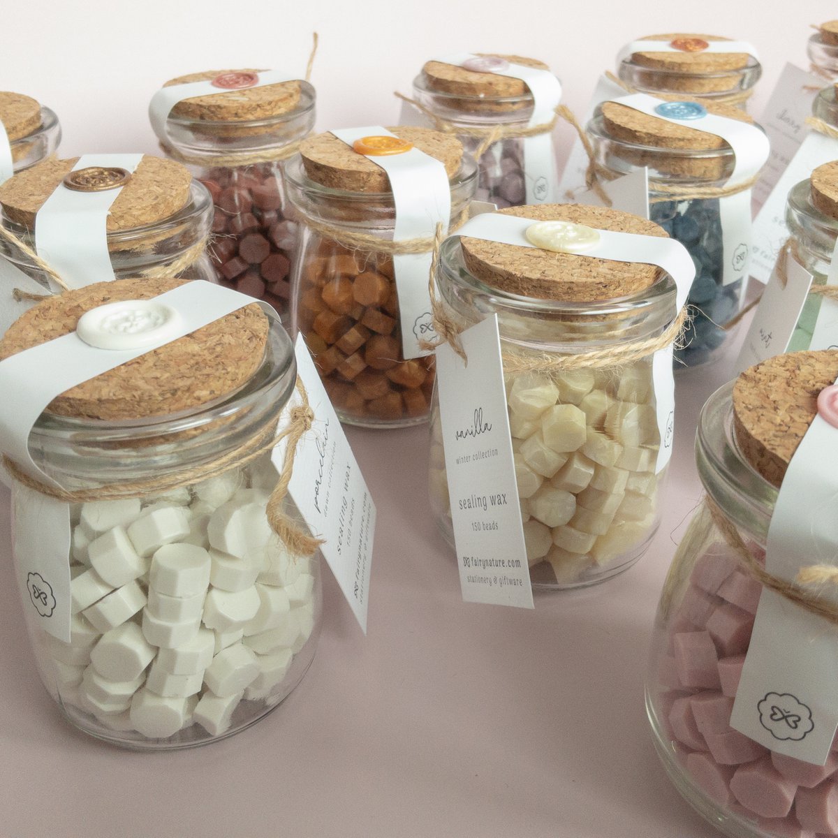 Herbstkollektion, Siegelwachsperlen im Glasbehälter x3 Pack | Briefumschlag | Hobbys | Schreibwaren