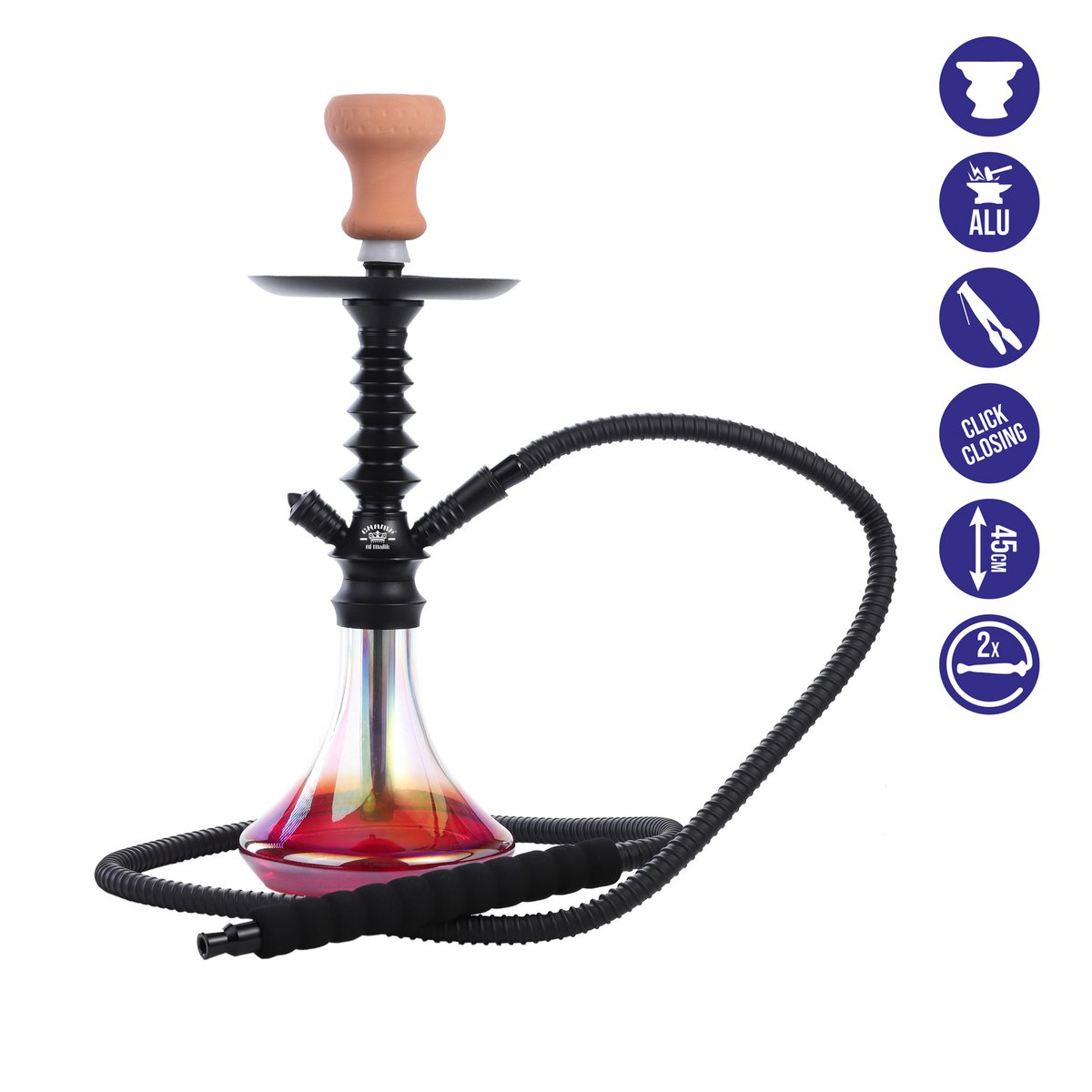 Shisha Tiznit und Zange – Narguile – Hookah – 45 cm