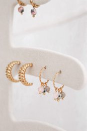 Chunky Croissant Hoops - Goud