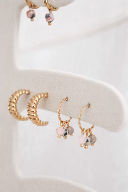 Chunky Croissant Hoops - Goud
