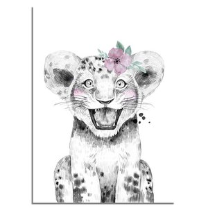 Lion Children's room poster flower