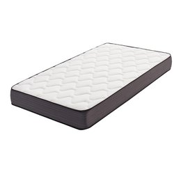  White and gray mattress with a quilted top surface. Suitable for a variety of bed sizes including 80 x 190 cm, 90 x 190 cm, 90 x 200 cm, 135 x 190 cm, 135 x 200 cm, 140 x 190 cm, 140 x 200 cm, 150 x 190 cm, 150 x 200 cm, 160 x 190 cm, 160 x 200 cm, and 180 x 200 cm.