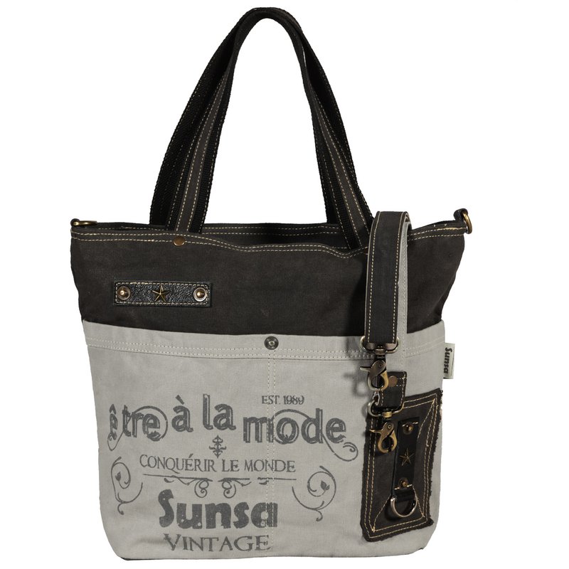 Damska płócienna torba na ramię Sunsa, duża. Vintage retro shopper w marynistycznym stylu. Wegańska torba damska A4 odpowiednia torba na ramię torba materiałowa na codzienną pracę jako prezent dla kobiet w czasie wolnym