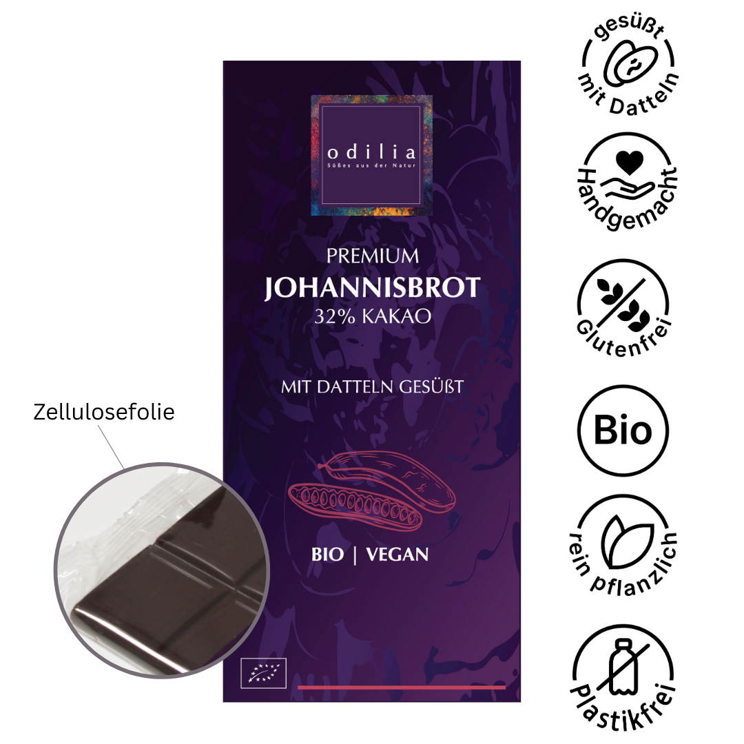 Organic premium carob chocolate
