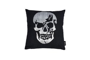 Cushion Stone 45x45cm met glanzende drukzilver (6 varianten)