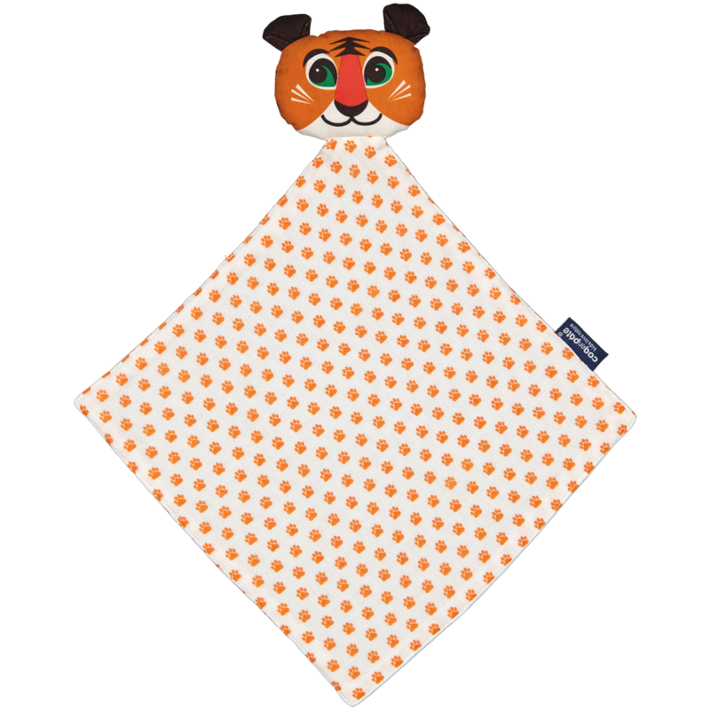 Doudou bébé coton bio, Tigre