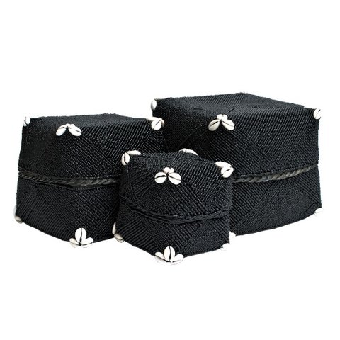 Schwarze Bella-Boxen – 3er-Set