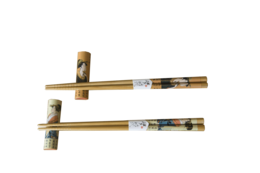 Edo Chopstick Set, 2 pair + stones, Geisha Theme, Giftbox, Edo Japan