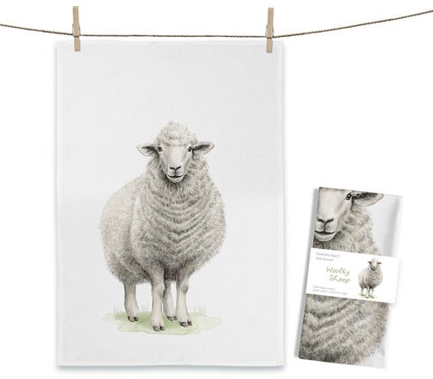 Woolly Sheep tea towel