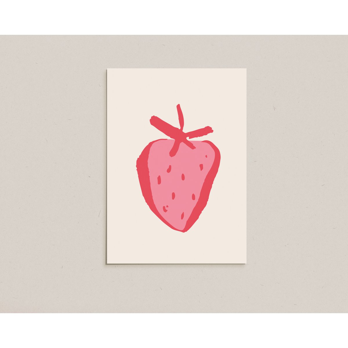 Postkarte / Erdbeere