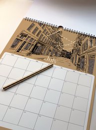 2027 Kalender Amsterdam Ikoner - A3 - Månedskalender, Vægkalender