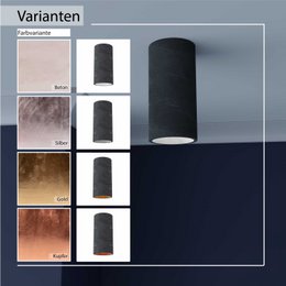 Deckenleuchte "Donoma" Betonleuchte Black