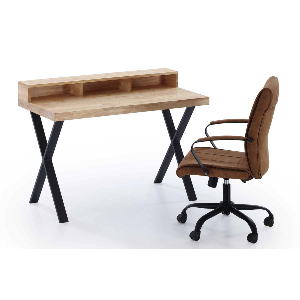 X-LOFT STUDIETAFEL NOORDSE EIKEN / ZWART. OK1205 (8472)