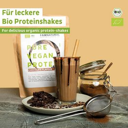 Ekologiczna wegańska czekolada w proszku z proteinami bez soi