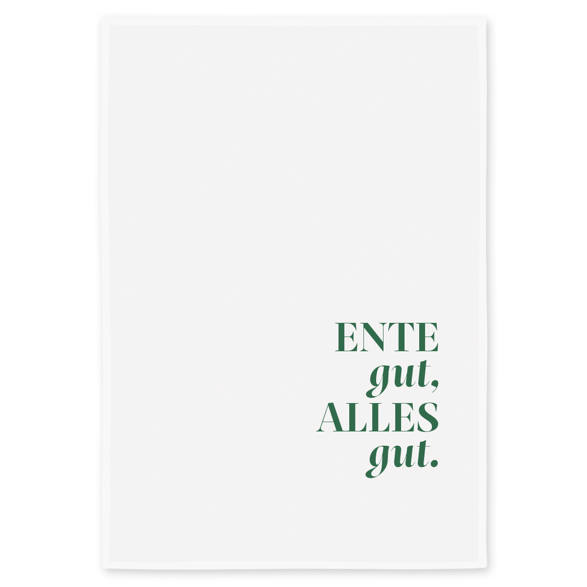 Tea towel white, duck well, everything is good