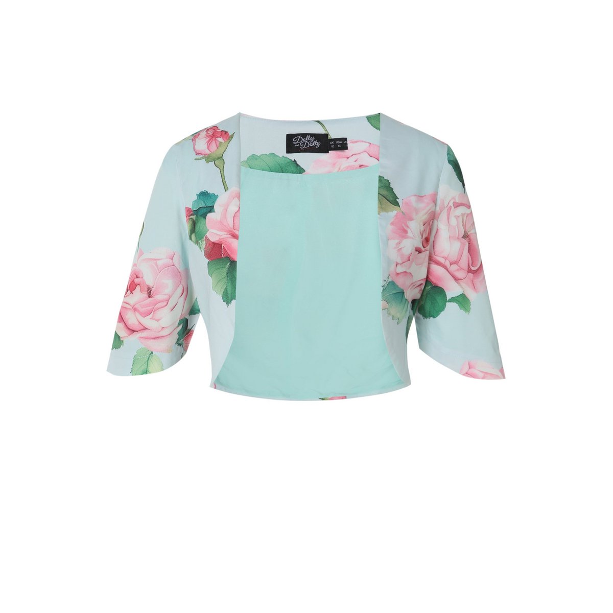 EU BOCK LISETTE BEX BLEU BLEUR TROIS SIRTER SHEEVE ROSE ROSE PRINT BOLERO