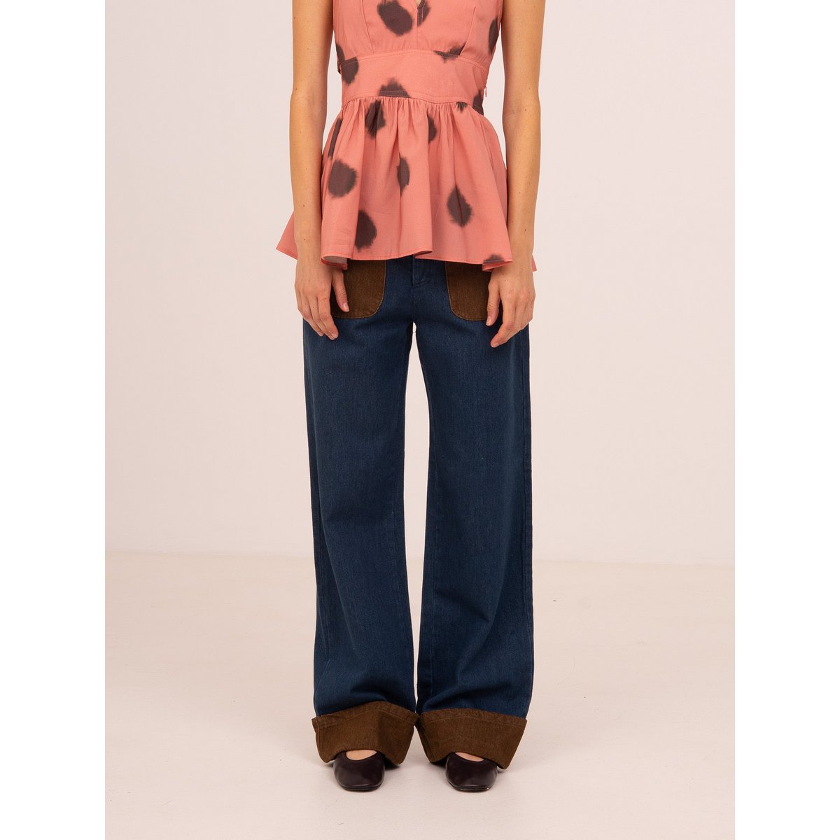 Backstreet Blue and Brown Denim Pants