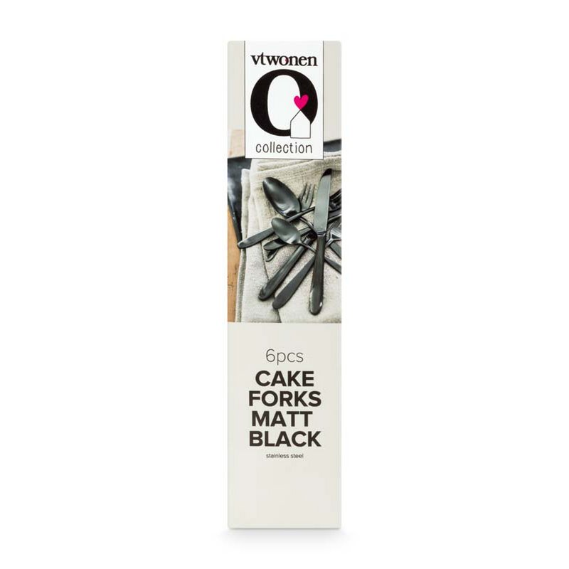 Set/6 Cake Forks Matt Black