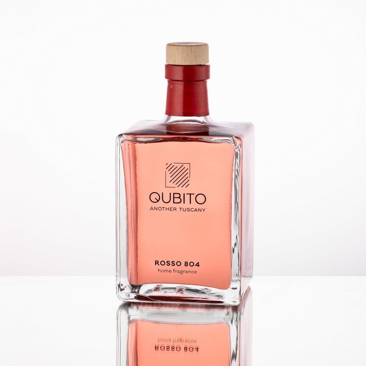 ROT 804 (250 ml), Raumparfum – Raumdiffusor mit Stäbchen, handbemalte Flasche, hergestellt in Italien