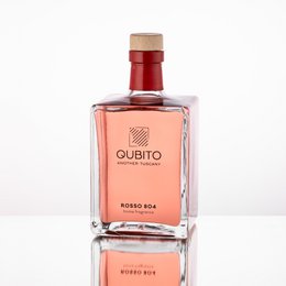 ROJO 804 (250ML), PERFUME DE AMBIENTE - DIFUSOR DE AMBIENTE CON VARILLAS, BOTELLA PINTADA A MANO, MADE IN ITALY