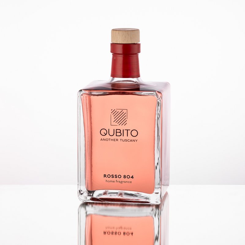 RED 804 (250ML), ROOM PERFUME - ROOM DIFFUSER WITH STICKS, HAND PAINTED BOTTLE, MADE IN ITALY