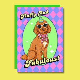 Flauschig und fabelhaft! Lustige Hunde-Geburtstagskarte
