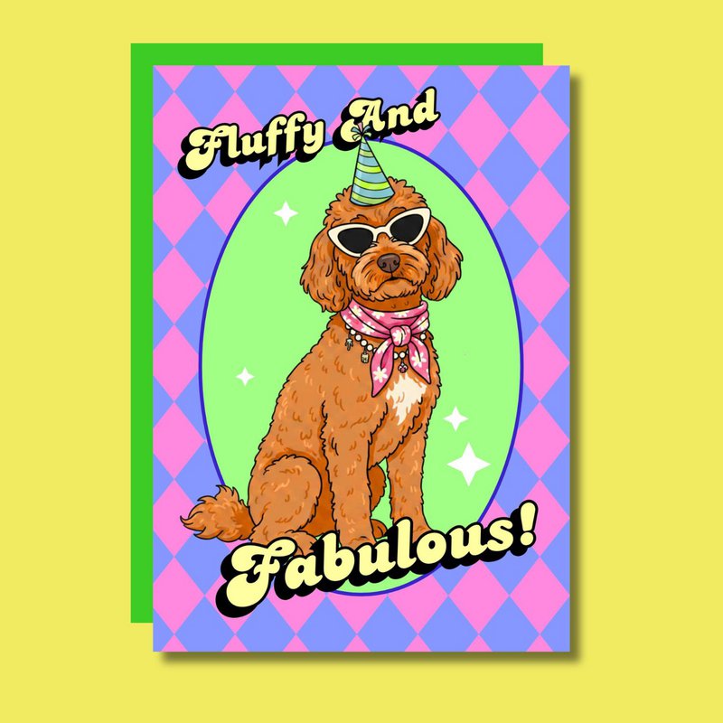 Flauschig und fabelhaft! Lustige Hunde-Geburtstagskarte