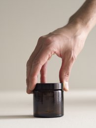 Amber Glass Jars