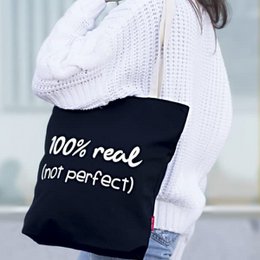 Totebags Big Bag Model "100% Real. Not Perfect"