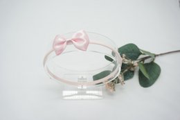 Nylon haarband satijnen strik