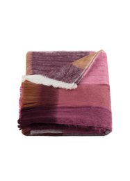 Scarf Blocked Wine Red, Grape and Naturals