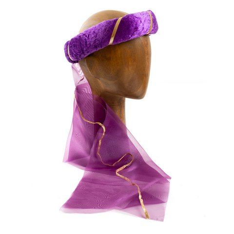 SCHAUMSTOFF PRINCESS STIRNBAND KROWN VELVET LILA - ST439