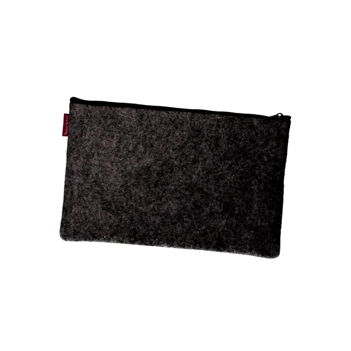 Valentine Roses Pochette in antraciet vilten zaklijn Bertoni