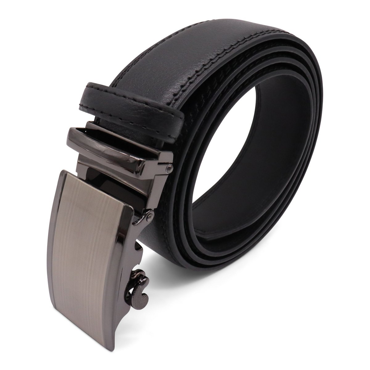 Cinturón Automático extralargo - Cinturón talla grande - cinturón sin agujeros - cinturón hombre - 160 cm - negro M