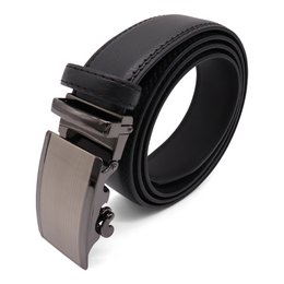 Cinturón Automático extralargo - Cinturón talla grande - cinturón sin agujeros - cinturón hombre - 160 cm - negro M