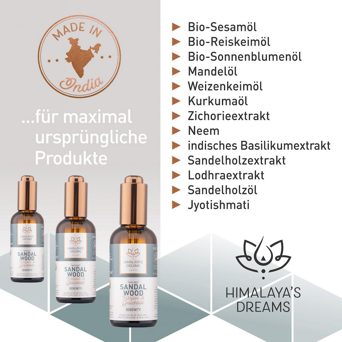 Ayurveda Body and Face Oil Sandalwood/Serenity 100ml