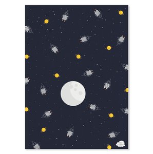 Geschenkpapier "Weltraumrakete"