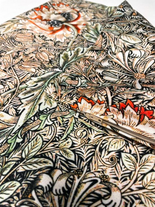 William Morris varm orange kaprifolie botanisk pudebetræk | WIM015