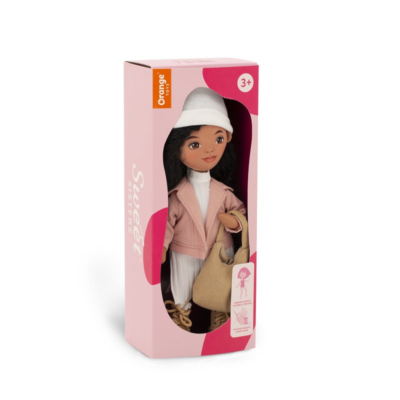 Soft toy, Sweet sisters - Tina in a Pink Jacket + bonus accessories set (35cm)