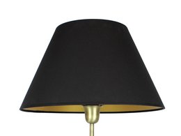 Lampenschirm Stoff schwarz/ innen gold 40/20/24 cm
