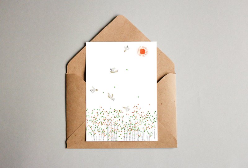 Postkarte 'Frühling liegt in der Luft'