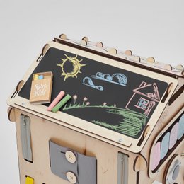 Maison de jeux sensorielle BusyBoard Natura Pastel - édition limitée