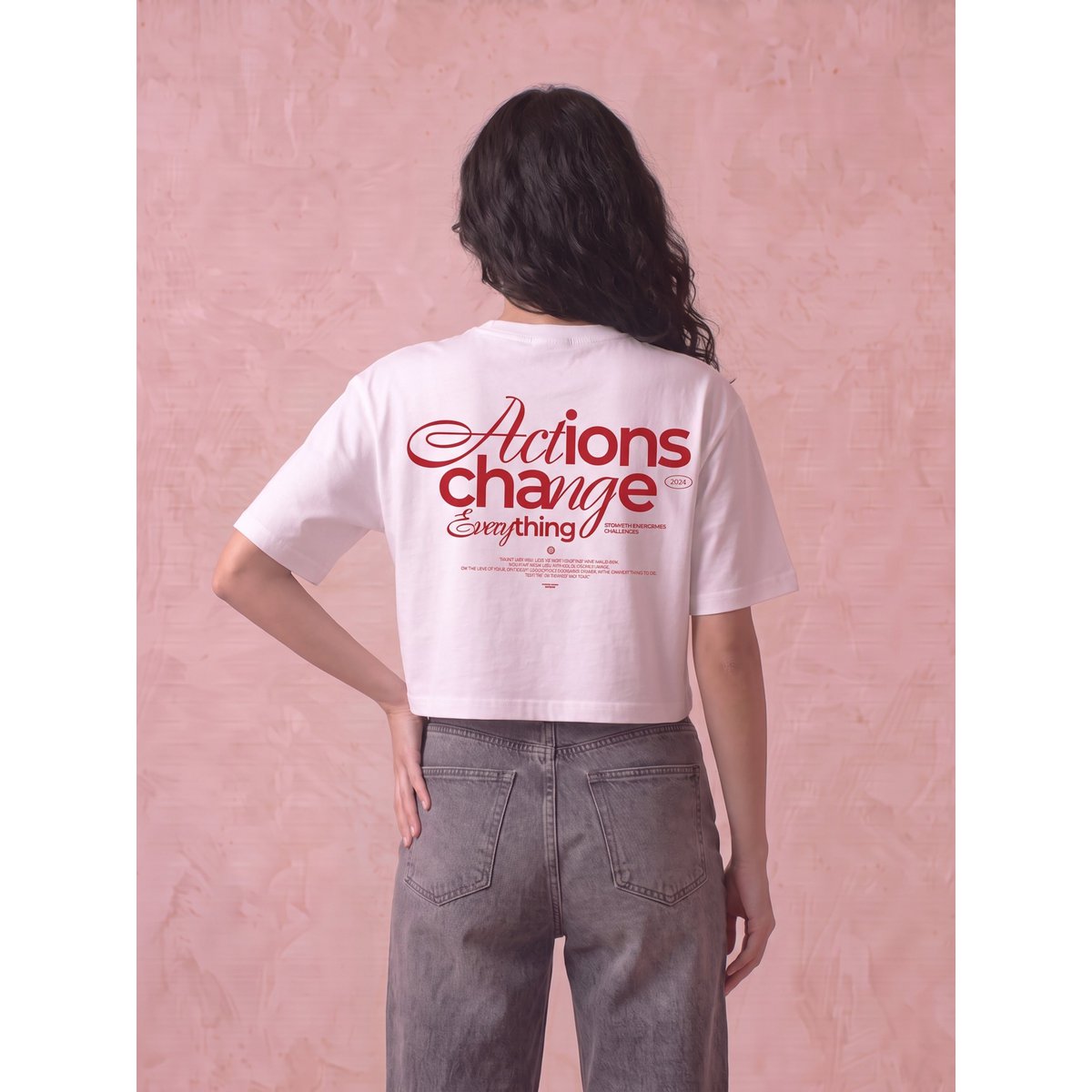 T-shirt Cropped Donna Change Bianca