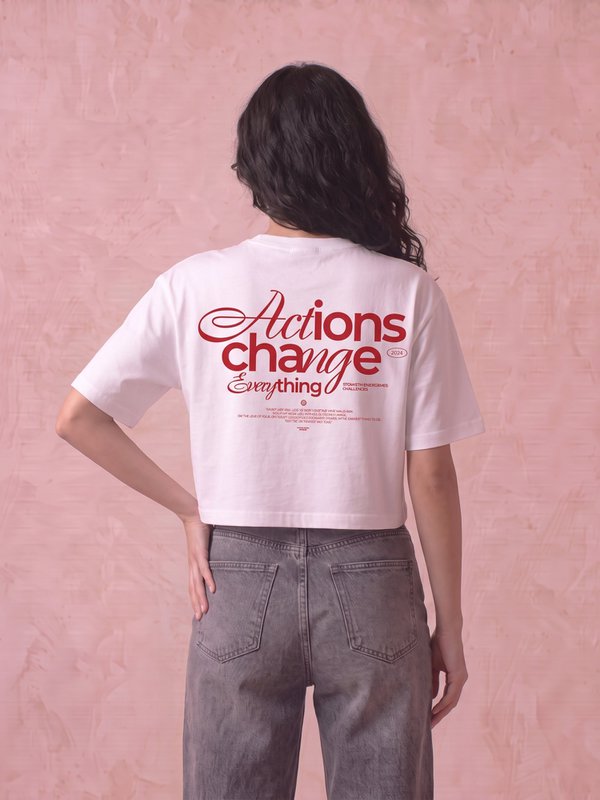 T-shirt Cropped Donna Change Bianca